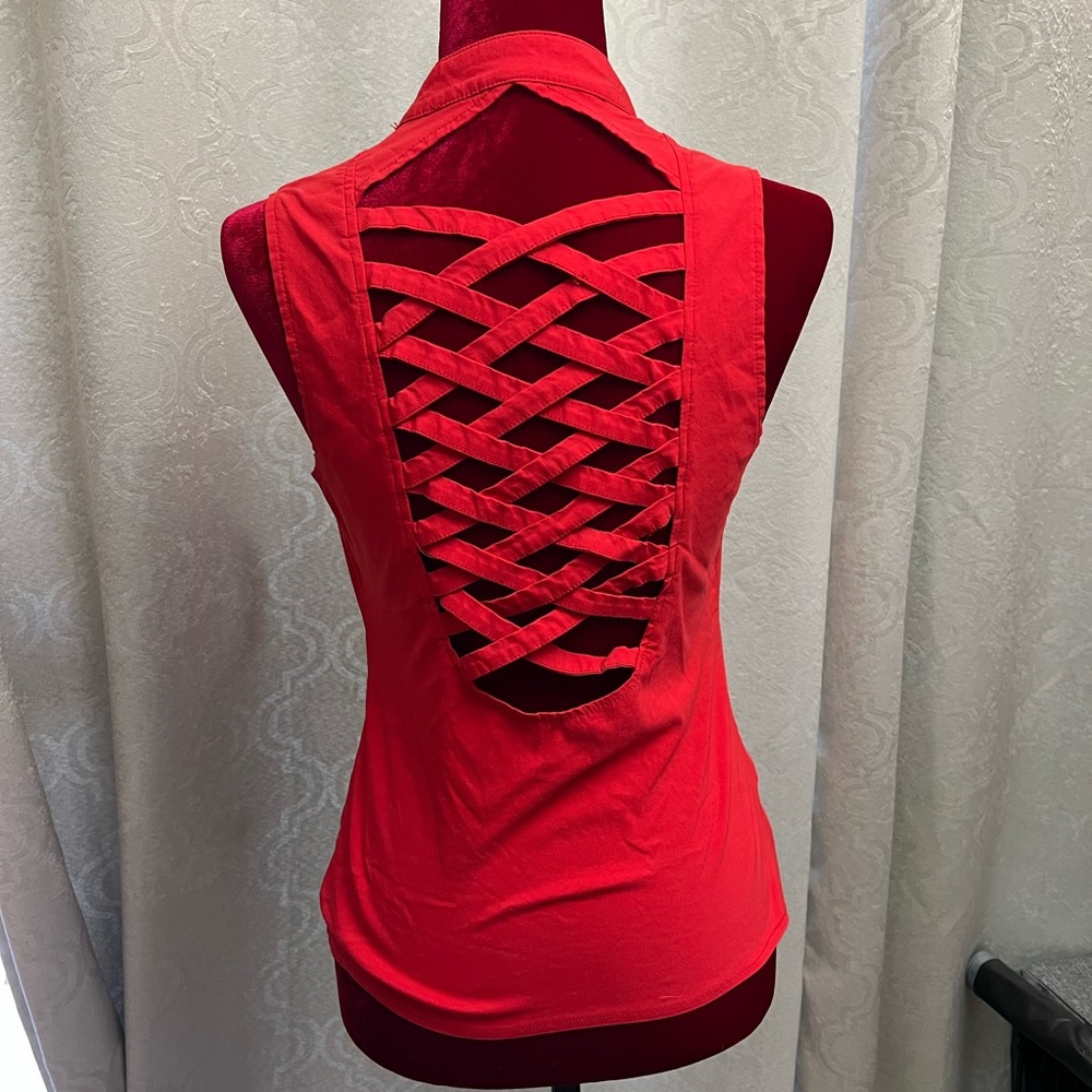 EUC Sexy red top! Purchased at a motorcycle rally. Worn twice.